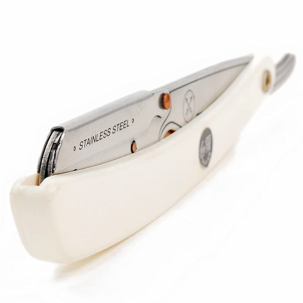 Parker SRW resin handle with ergonomic grip for comfortable, controlled shaves.