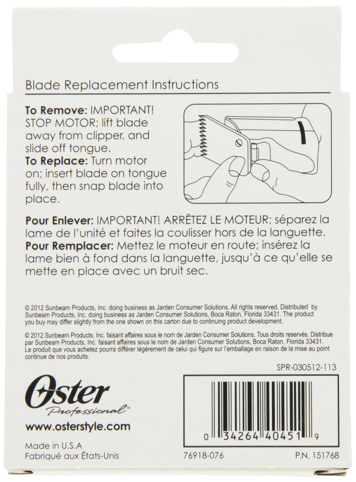Parlux Oster replacement blade in use enabling clean, even cuts on Star-Teq and Power-Teq clippers