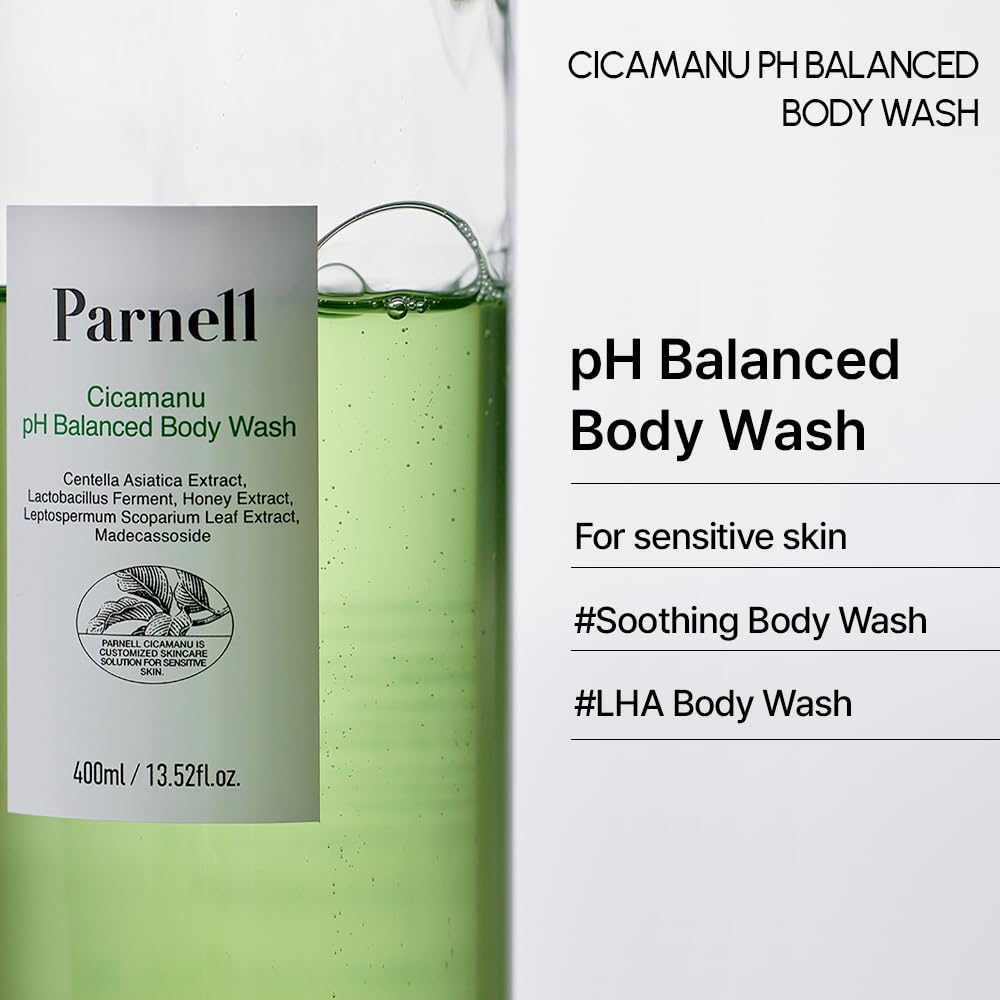 Parnell Cicamanu balance foam close-up illustrating rich lather and mild exfoliation for smoother skin