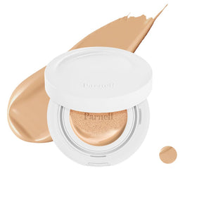 Parnell Cicamanu Serum Cushion bottle with puff for radiant, lightweight glow.