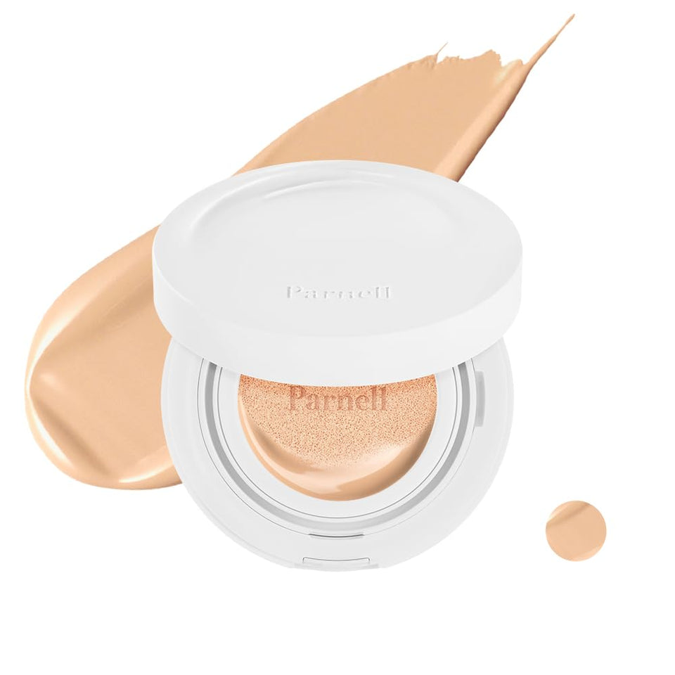 Parnell Cicamanu Serum Cushion bottle — lightweight hydration for sensitive skin.
