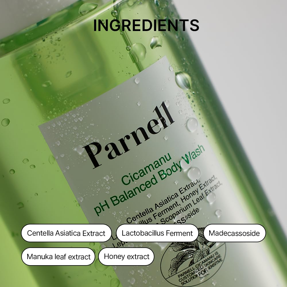 Parnell Cicamanu texture close-up showing gentle exfoliating particles for KP-like bumps