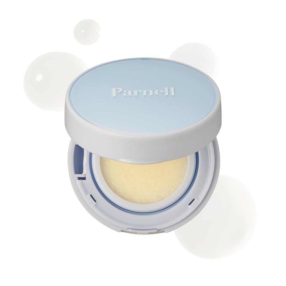 Parnell Glacial Biome Water No-Sebum Cushion bottle shows cooling hydration for shine control