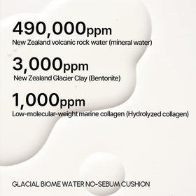 Parnell Glacial Biome Water No-Sebum Cushion for midday touch-ups and refreshing skin