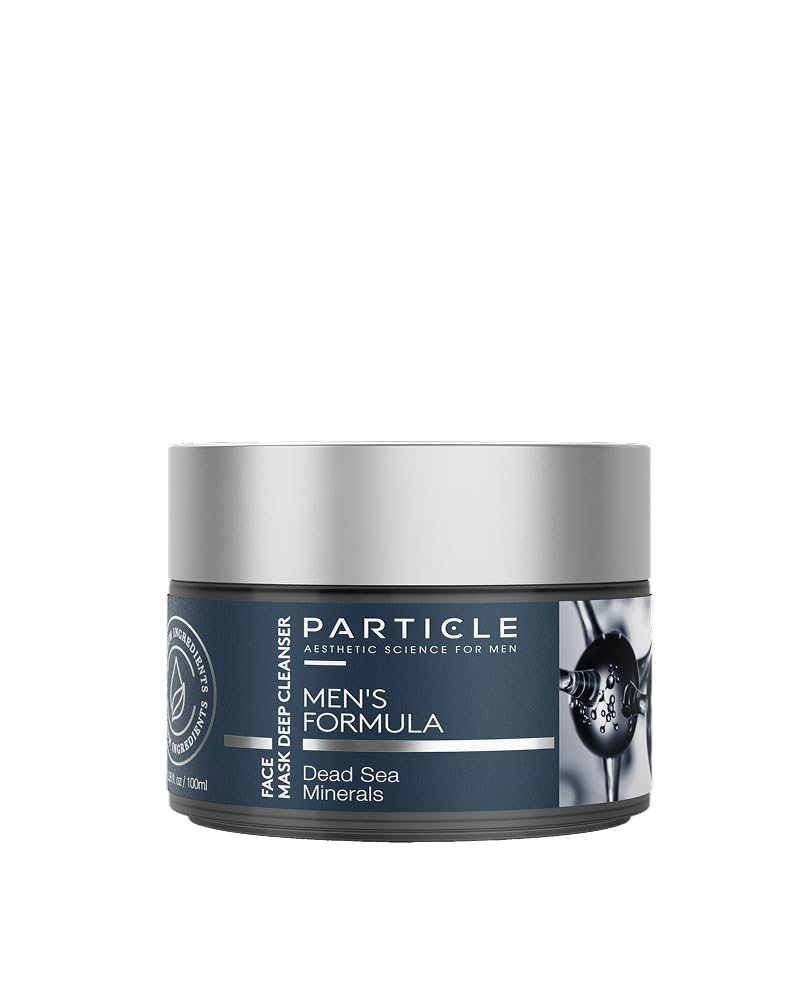 Particle Mineral Face Mask jar close-up highlighting mineral clay for deep cleansing