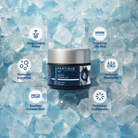Particle Mineral Face Mask texture during application for a refreshing, purifying feel
