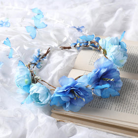 PartyforU pink flower crown accessory to brighten garden party looks