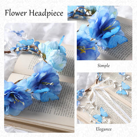 PartyforU purple flower crown for cosplay and ren-faire outfits