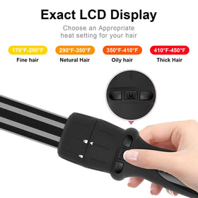 PARWIN PRO BEAUTY curling wand barrel-3 enables fuller curls with vivid texture and shine