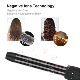 PARWIN PRO BEAUTY curling wand barrel-5 creates soft waves with natural movement