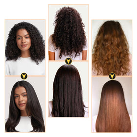 PasaRose hot comb in use demonstrating quick smoothing and shaping