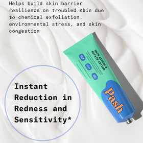 Close-up of face and body lotion being applied for instant cooling comfort from Pash.