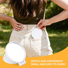 Pasonly 2.4 x 2.7-inch mirrors fit purses, bags, pockets.