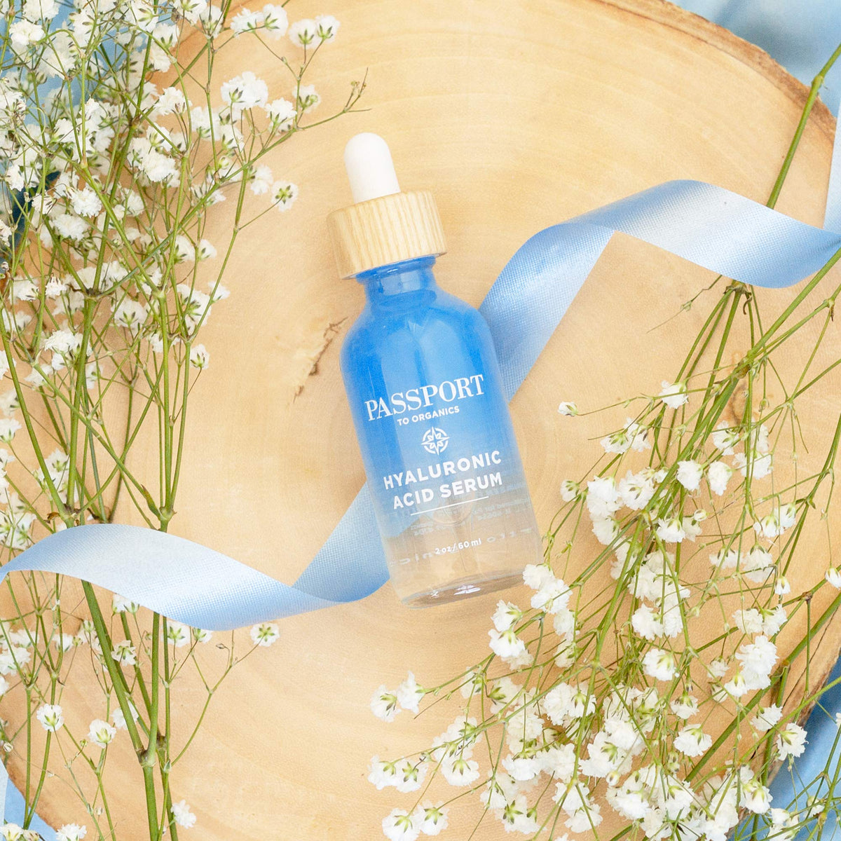 Close-up of Passport to Organics serum texture for lightweight hydration