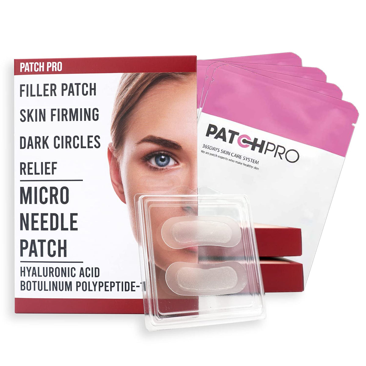 PATCH PRO Micro Eye Patch closeup showing microneedles for hydrated, refreshed under-eye skin