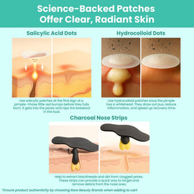 Patchology Breakout Box 24 hydrocolloid dots draw out impurities discreetly.