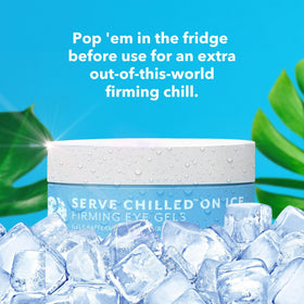 Patchology Serve Chilled On Ice eye masks in compact travel-friendly packaging.