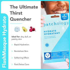 Patchology two-pack resealable pouch for easy, waste-reducing skincare