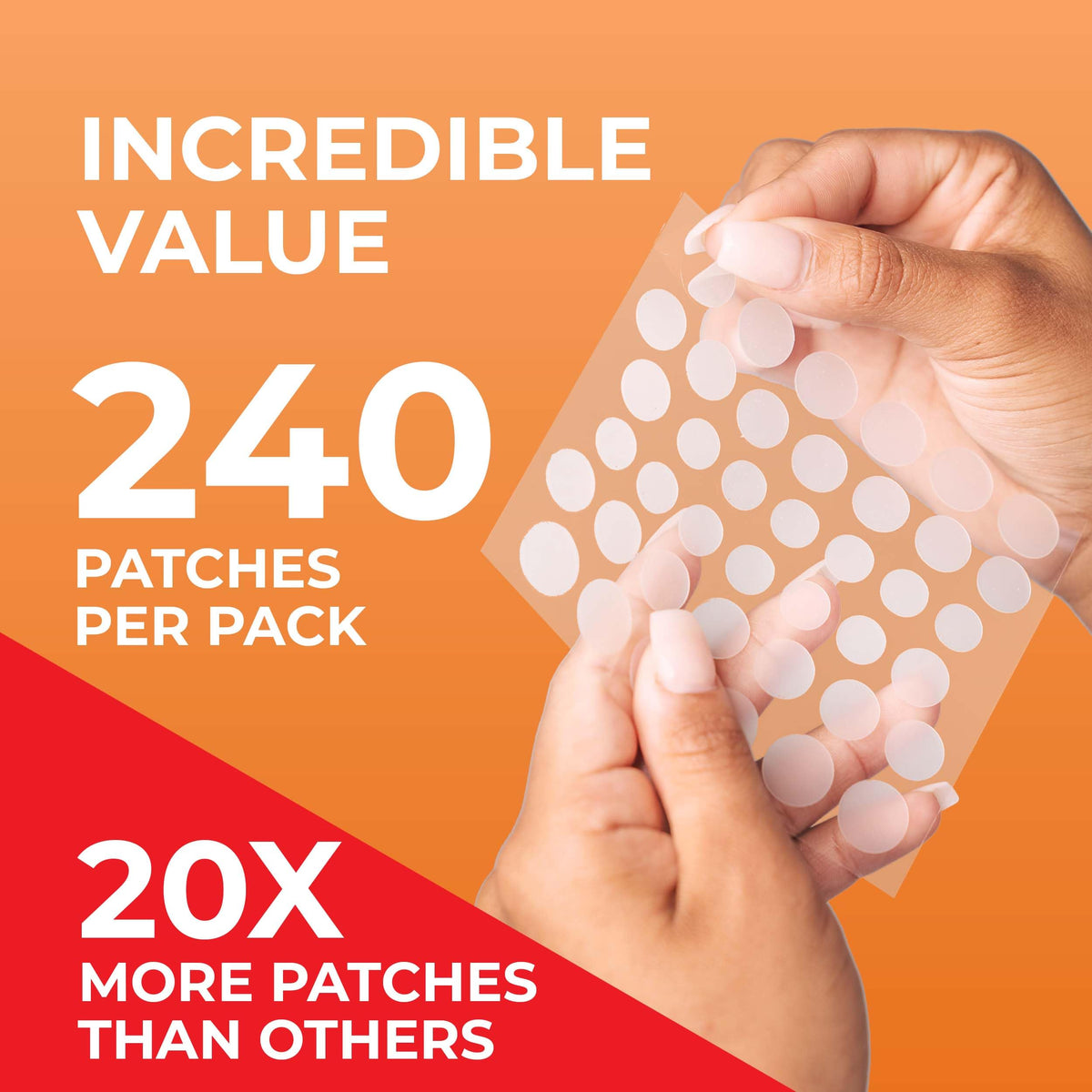 PatchRx hydrocolloid patch absorbs exudate to keep the blemish clean.