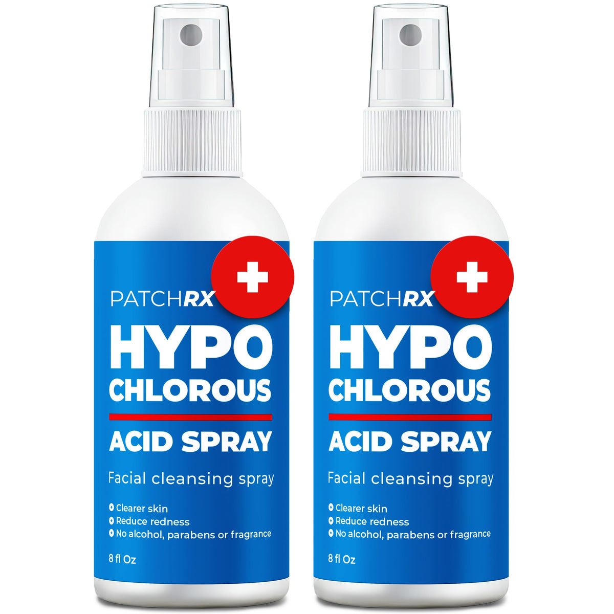 PatchRx hypochlorous spray 8oz bottle for daily cleansing and acne support