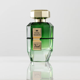 Patek Maison Prisme Vert lifestyle closeup showing fresh herbal and woody notes