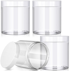 Patelai 4-piece round wide-mouth jar set with leak-proof design for 16 oz storage