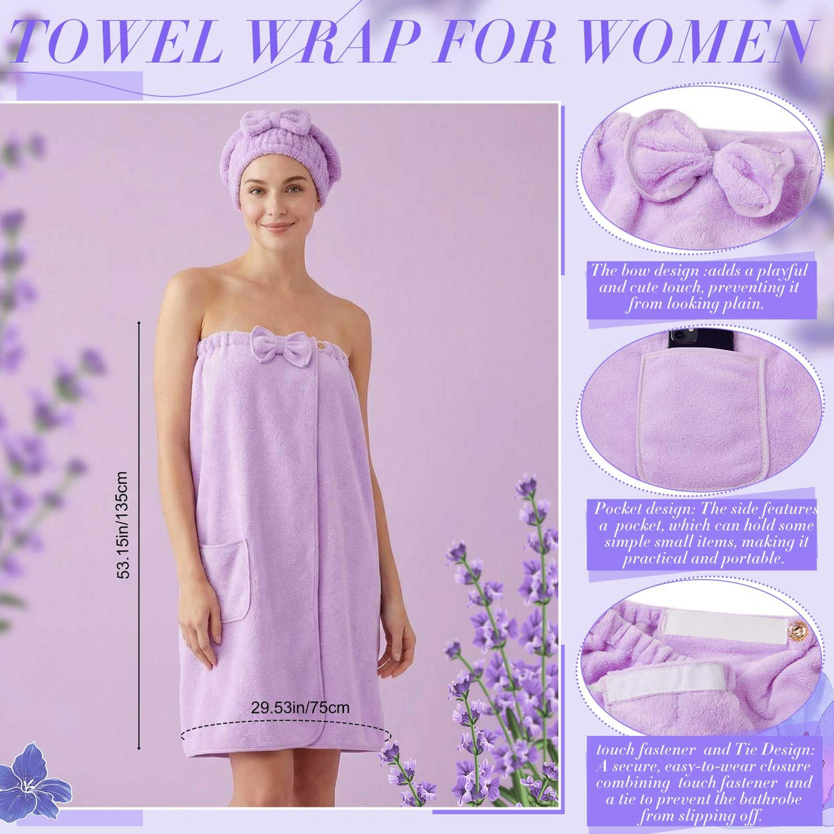 Patelai adjustable closure bathrobe provides cozy comfort for home spa moments
