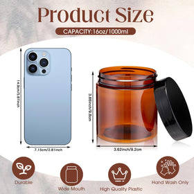 Patelai amber jar open with lid off for easy access to cosmetics