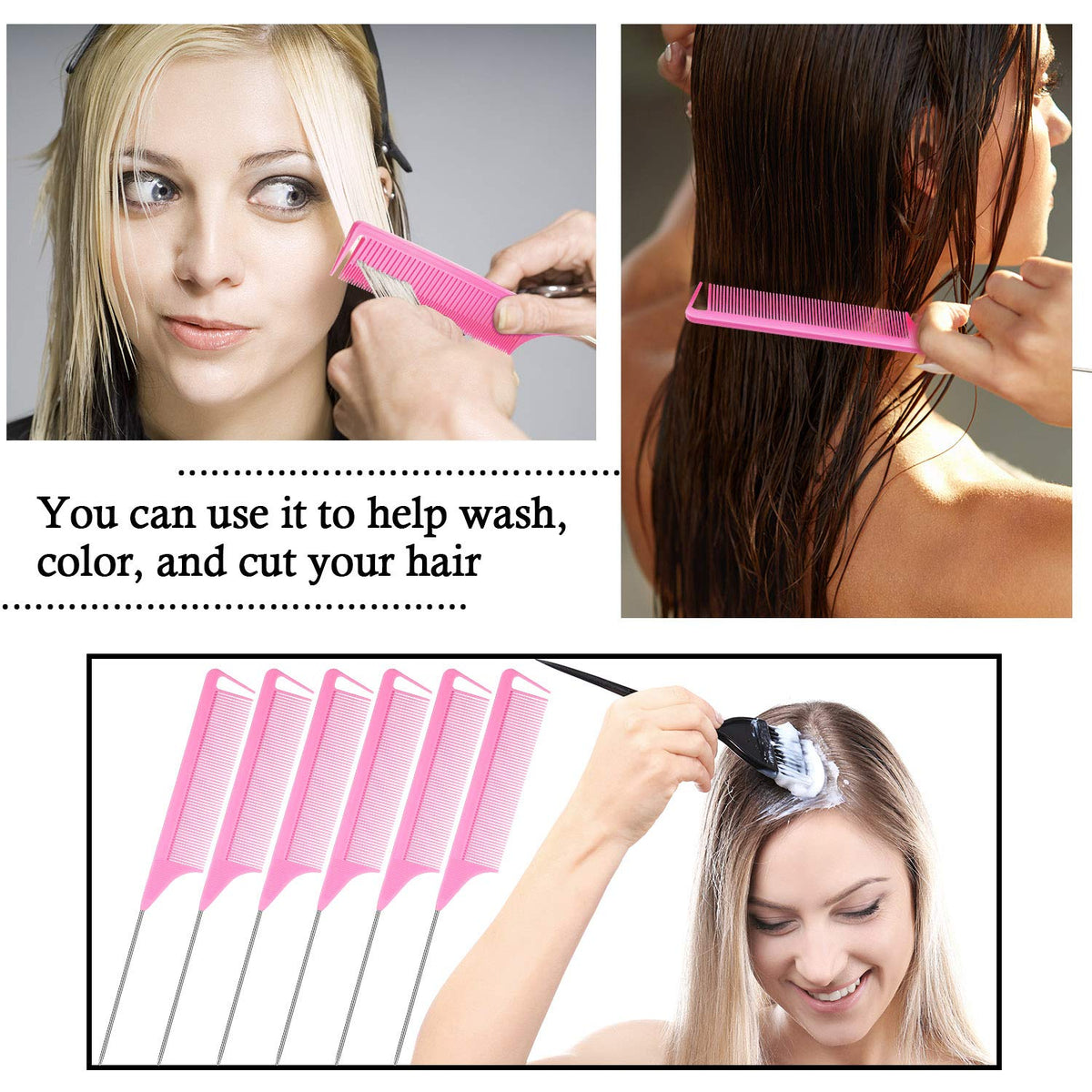 Patelai anti-static comb helps reduce frizz during styling and coloring.