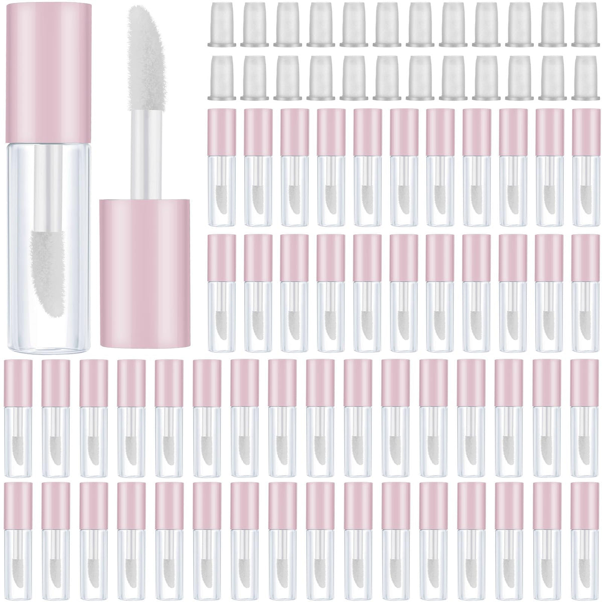 Patelai clear mini lip gloss tube with seal cap for travel-friendly makeup