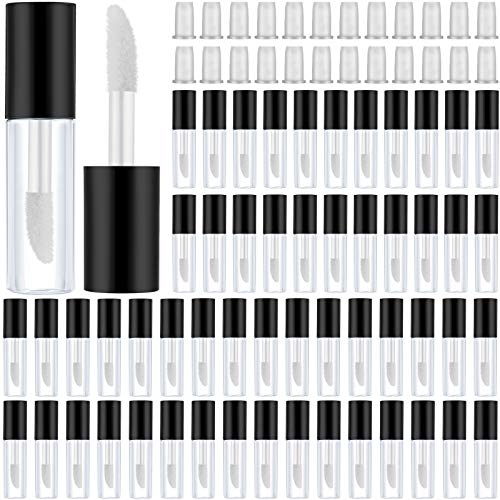 Patelai clear mini lip gloss tube 1.2ml with leak-proof cap for travel