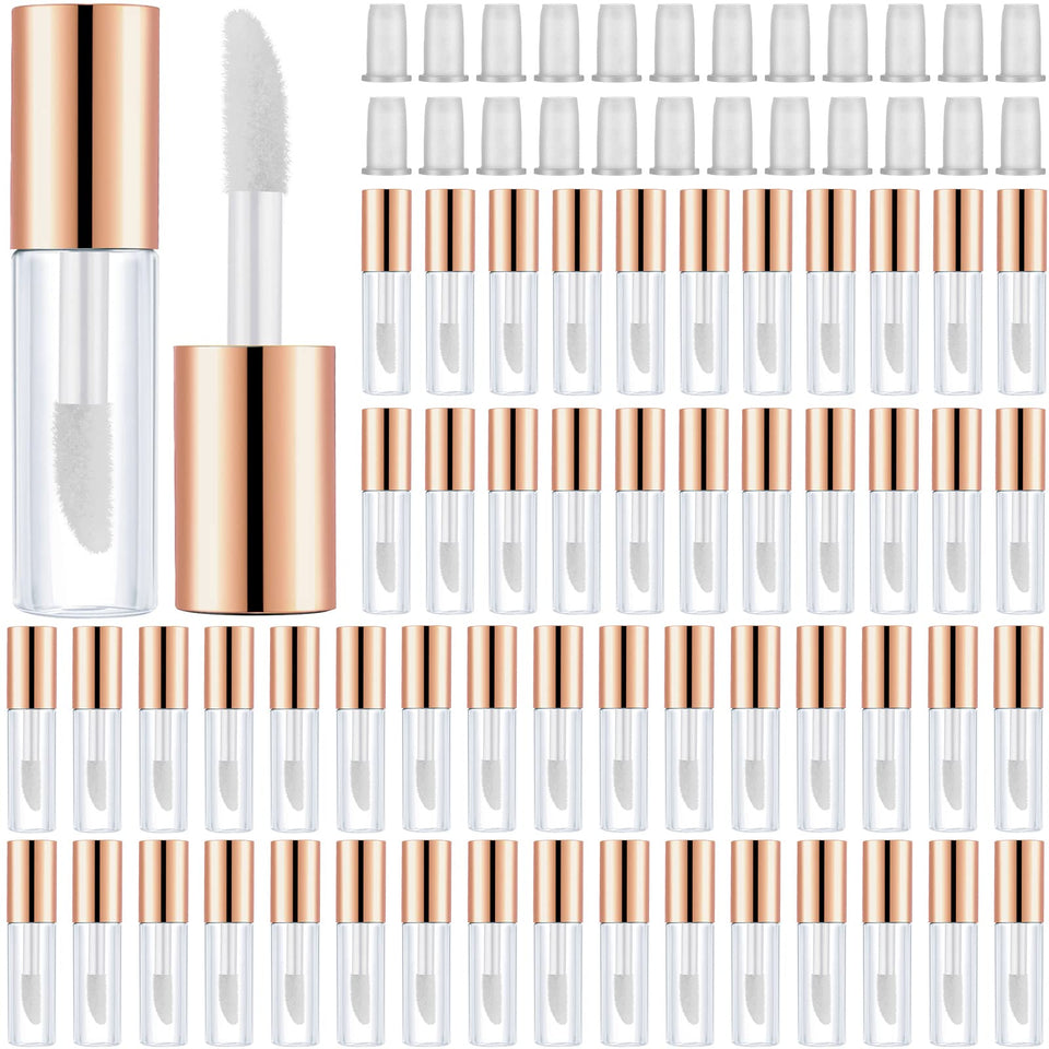 Patelai clear mini lip gloss tubes with 1.2ml capacity, ideal for DIY lip gloss on the go.