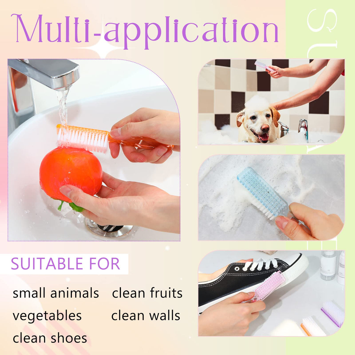 Patelai color-coded brush set helps distinguish tasks and speeds up routine.