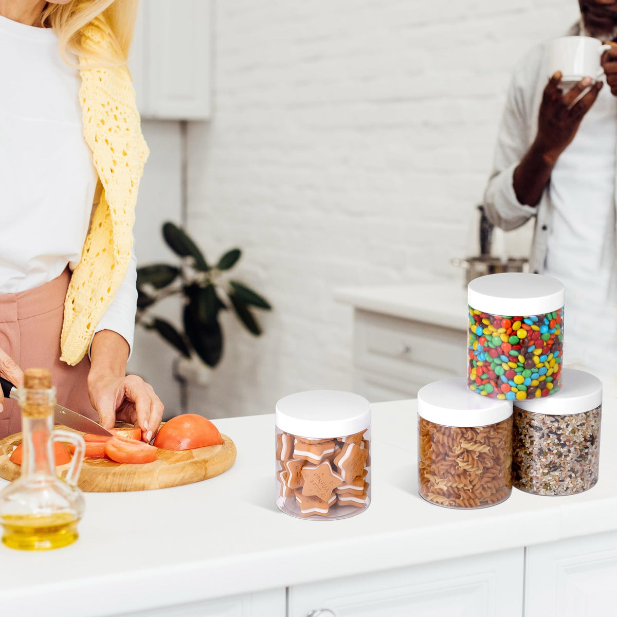 Patelai durable PET plastic storage jars suitable for cosmetics and creams