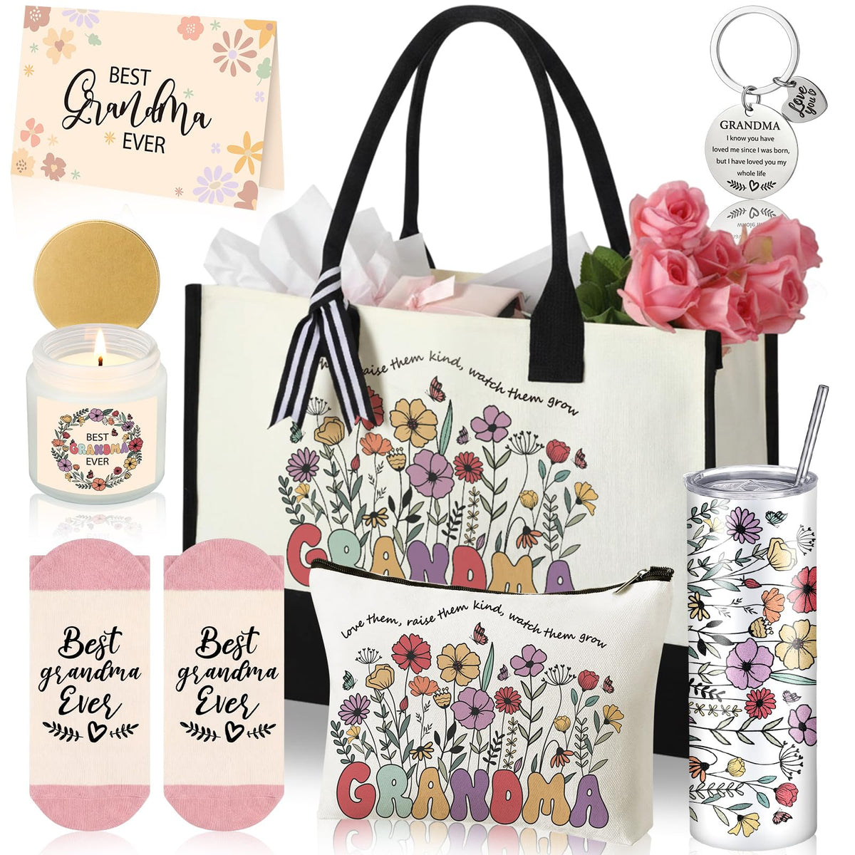 Patelai grandma gift set 20oz tumbler with lid and straw for daily beverages