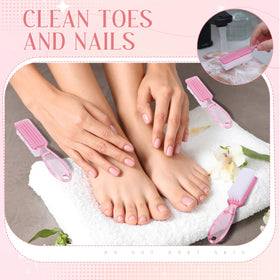 Patelai pink handle brush with hanging hole for easy storage.