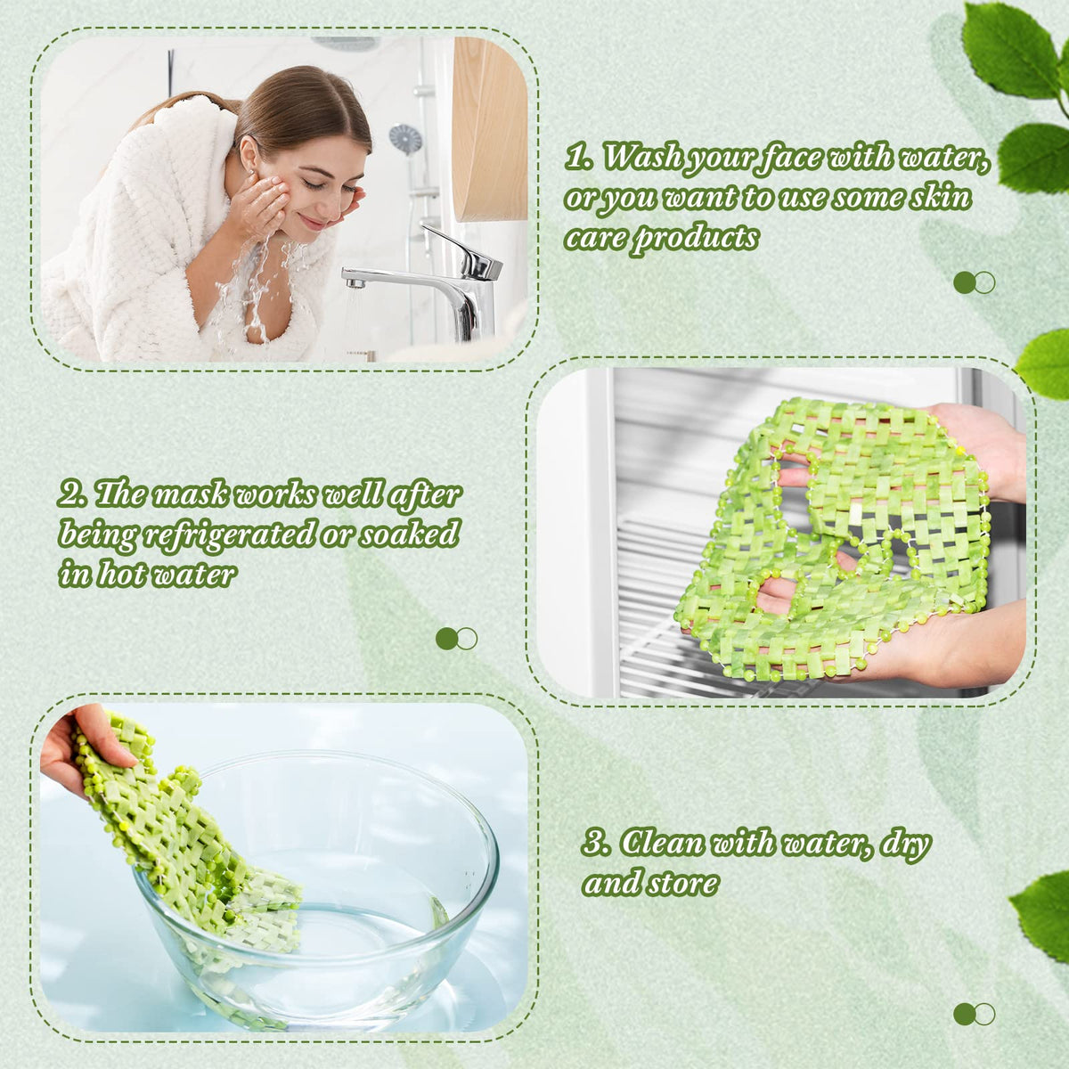 Patelai Jade Facial Mask shows size fit for most faces.