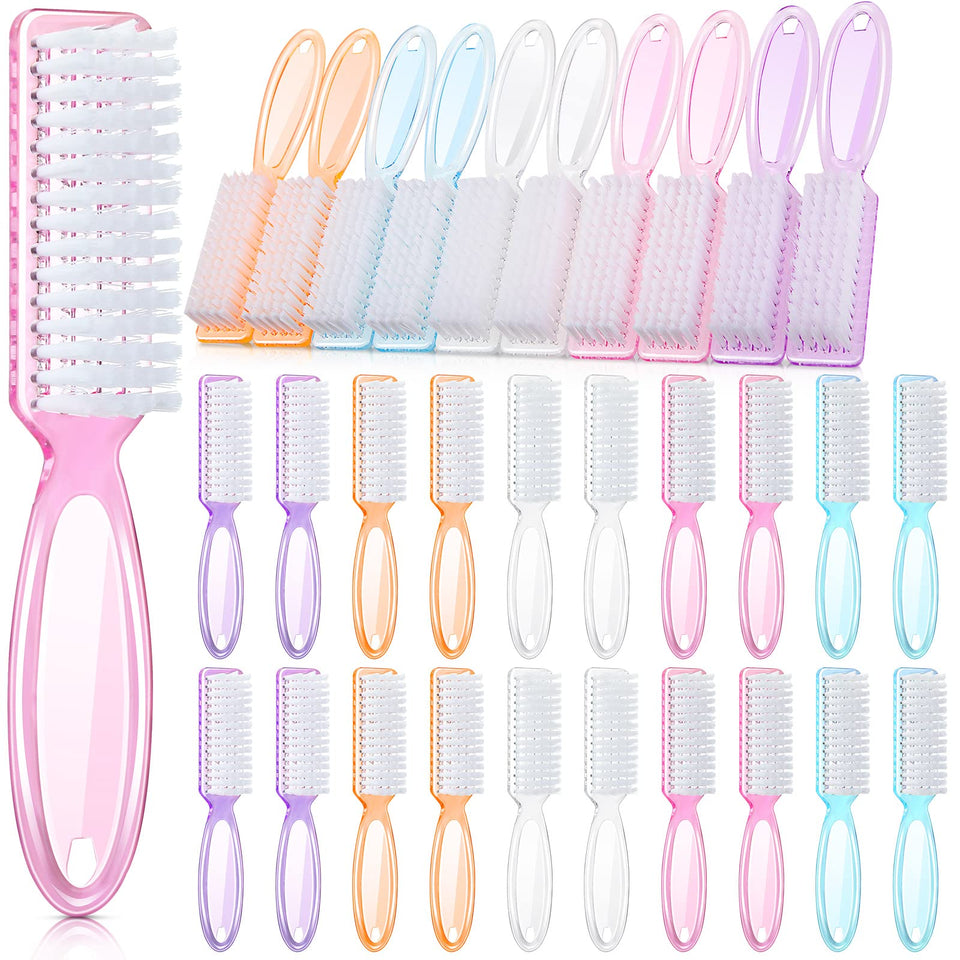 Patelai nail scrubber brush with bulk handle grip for easy nail cleaning at sink.
