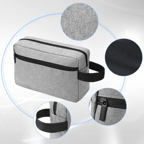 Paterr cosmetic bag with handle for easy carrying and hanging