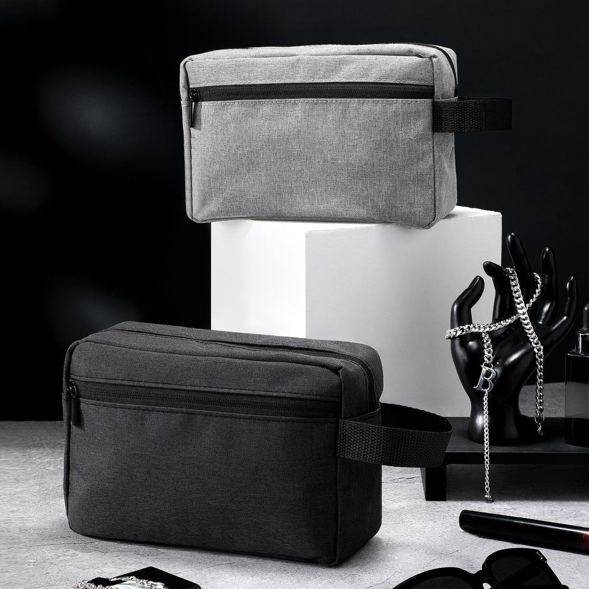Paterr large capacity travel pouch fits shampoo, toothbrush, and more