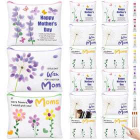 Paterr Mother's Day canvas makeup bag kit: blank pouches ready for personalization.