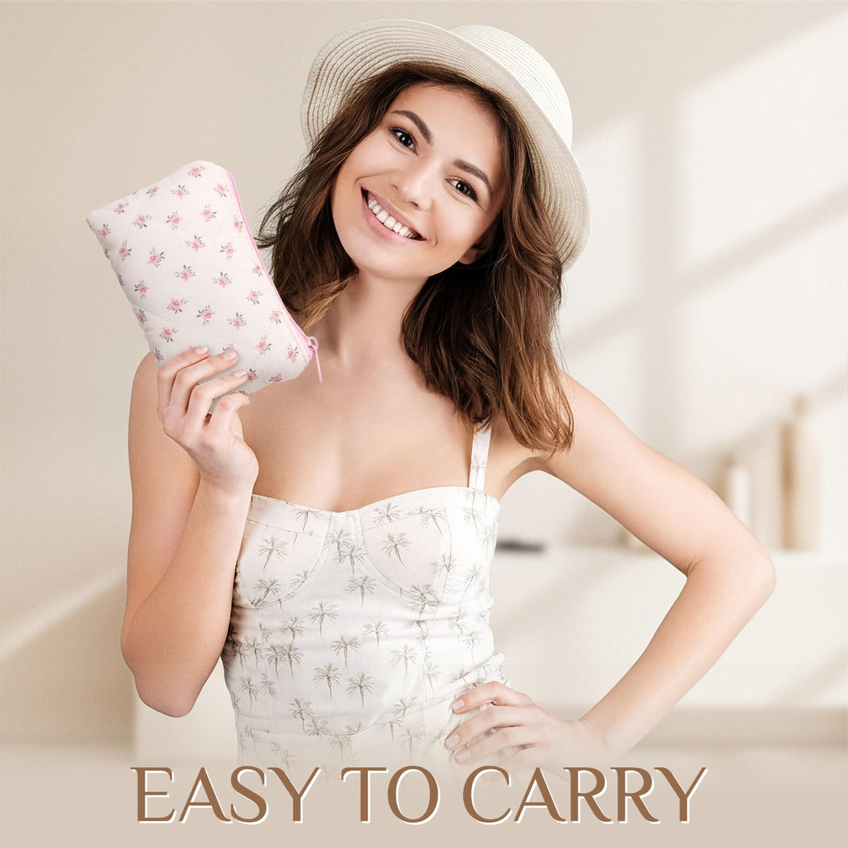 Paterr Retro floral cosmetic bag highlighting vintage-inspired design.