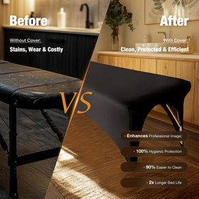 Patioman lash bed cover in a salon setting demonstrates a clean, hygienic workspace
