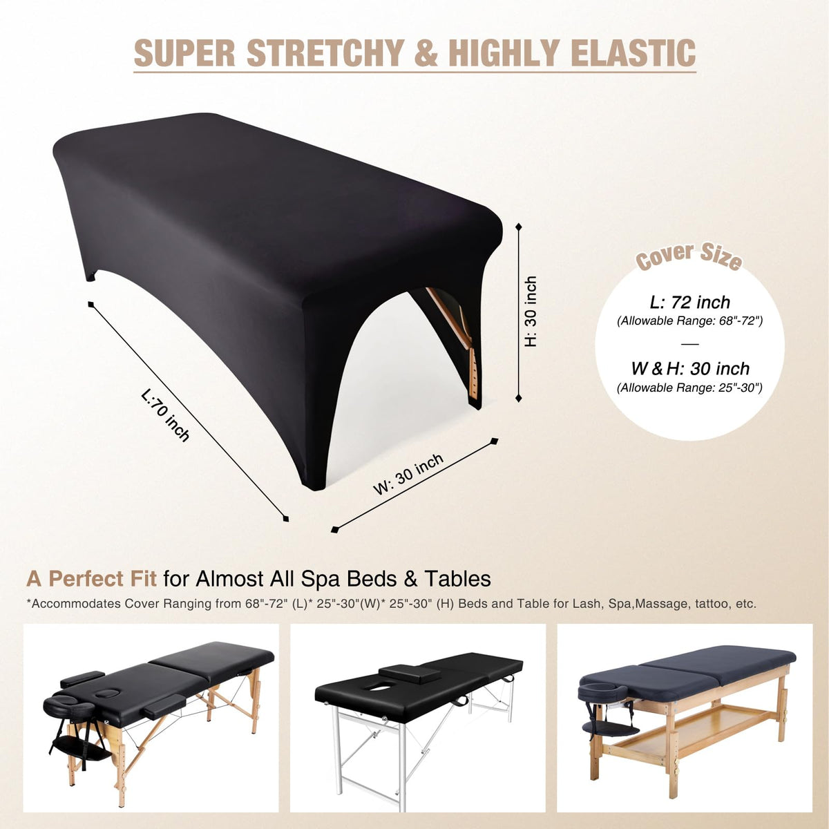 Patioman lash bed cover side view illustrating ergonomic cutout for comfort