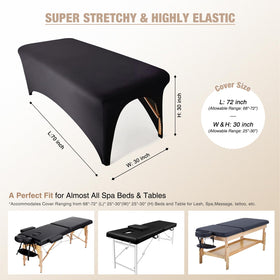 Patioman lash bed cover side view illustrating ergonomic cutout for comfort