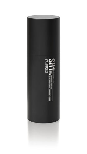 PATRICKS SH1 daily thickening shampoo bottle on bathroom counter for fuller hair