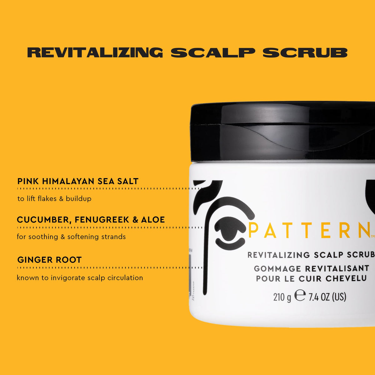 Pattern Beauty scalp massage during application improves cleansing and hydration