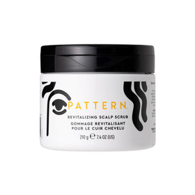 Pattern Beauty sea salt scalp scrub jar exfoliating the scalp for a refreshed crown