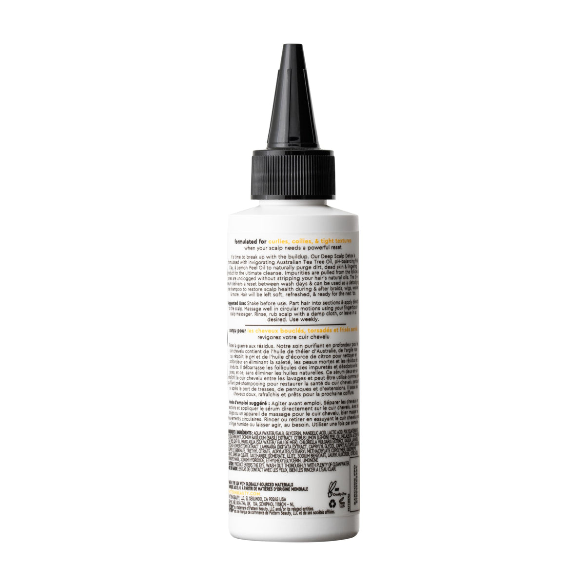 PATTERN Detox serum applied to the scalp for reset