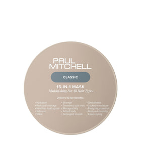 Paul Mitchell 15-In-1 Mask bottle close-up for deep conditioning.